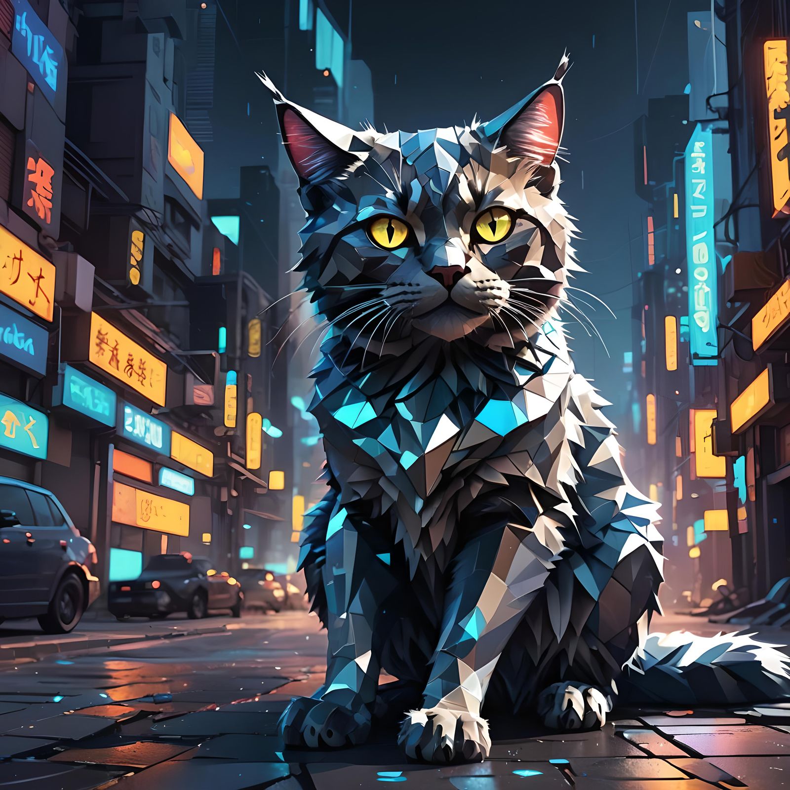 Cats in Various Styles: An AI Generated Image