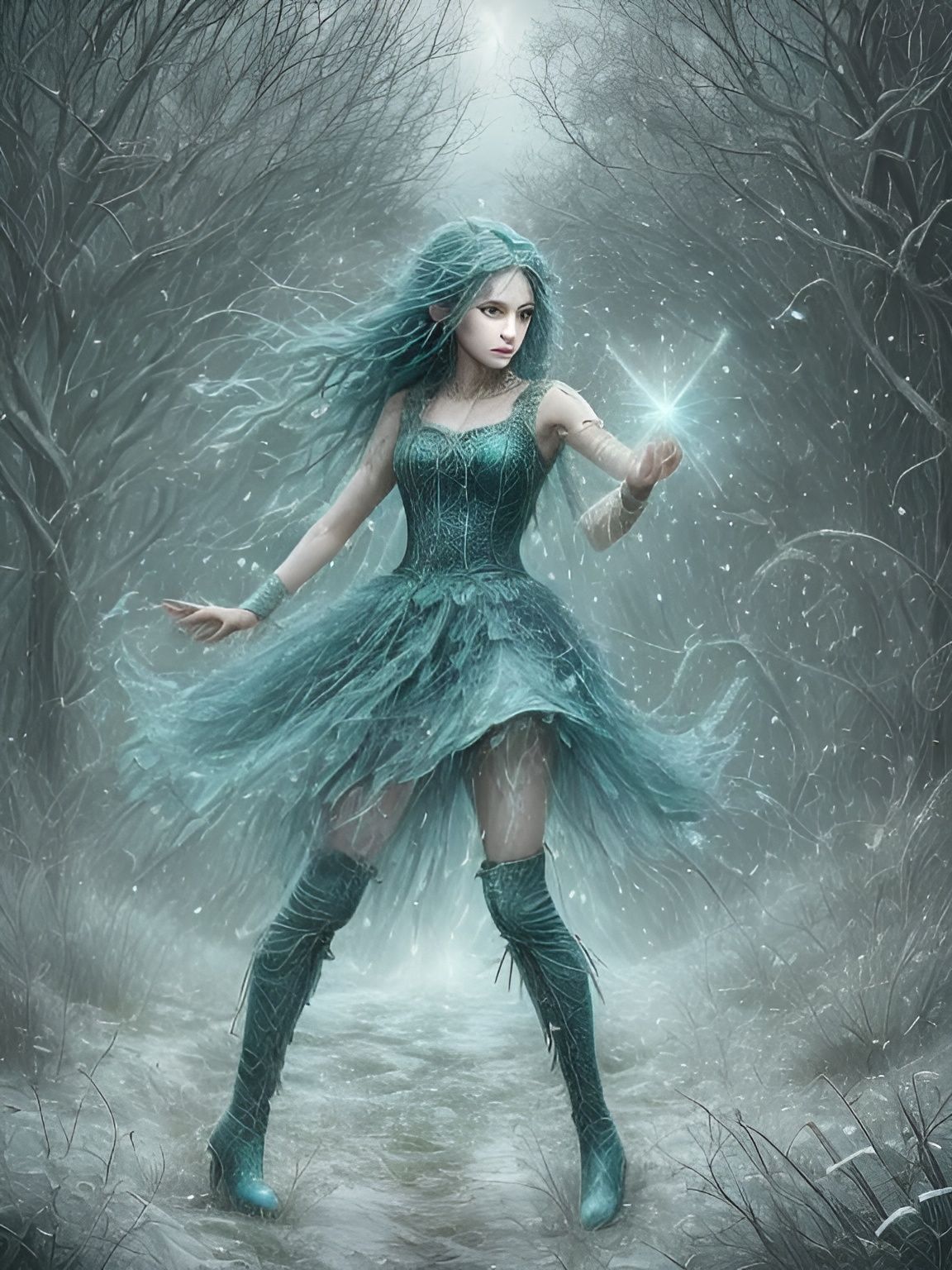 Elegance Sinray Teal Fairy Dancer