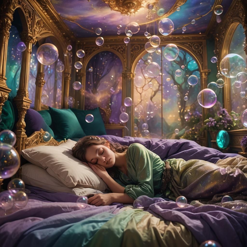 Dreamscapes in Iridescent Bubbles: Fantasy Concept Art