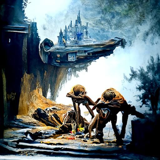 Childhood's End: An Oil Painting in Gurney Style