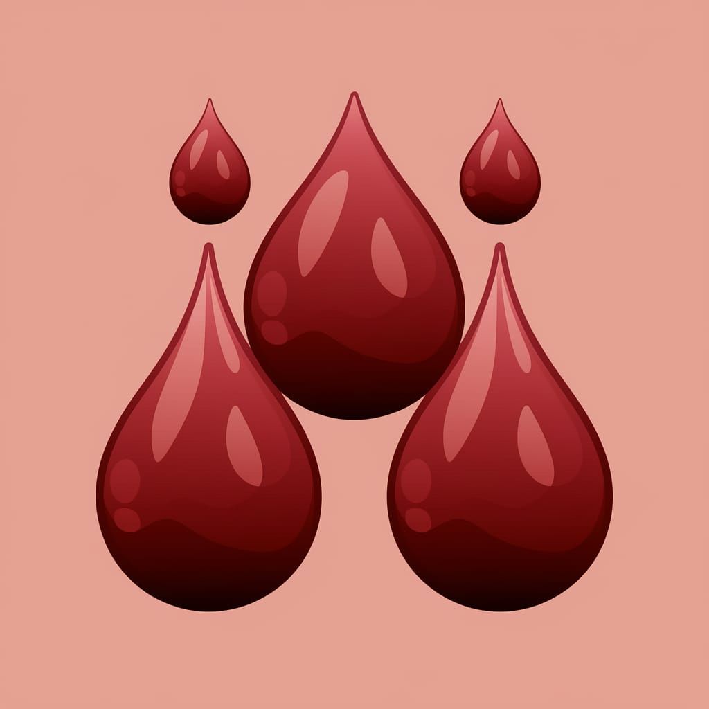 Burned Crimson Abstract Drops in Janejaylicious Style