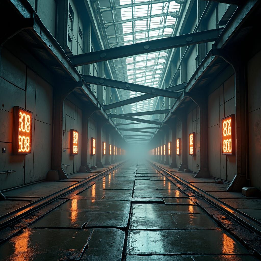 Steel Grid Core with Nixie Tube Displays