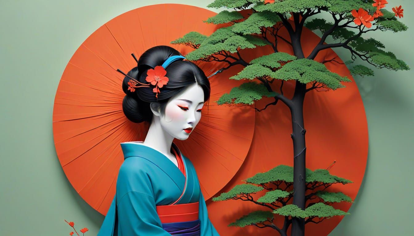 Geisha Finds Solace in Futuristic Oasis