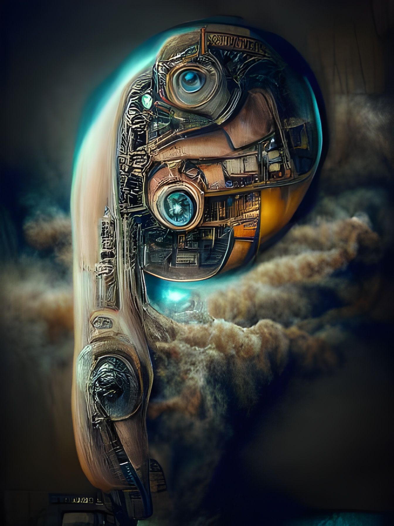 Steampunk Sci-Fi Digital Art in 8K Resolution