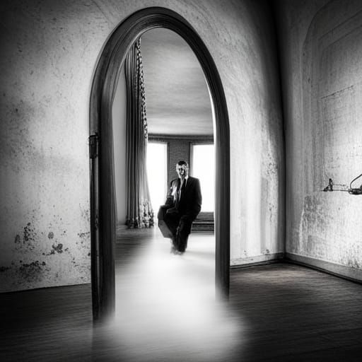 Creepy Ghosts Reflected in a Mirror