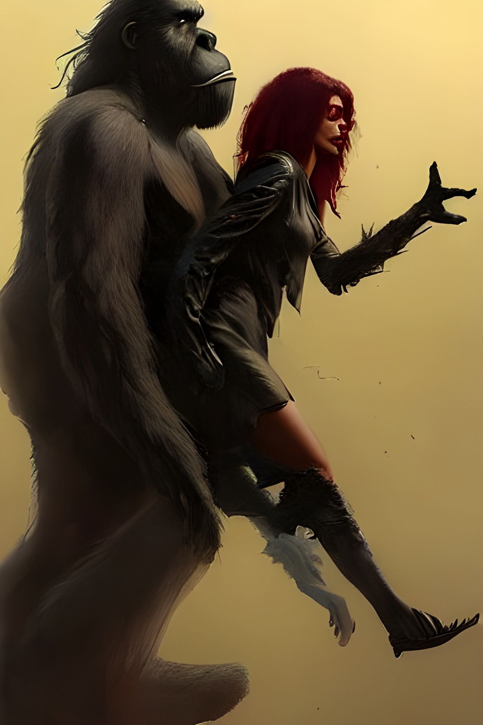 Bigfoot meets Elvira Mistress of the Dark