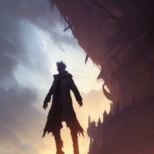 Sinister Roxas Portrait in Fantasy Art Style