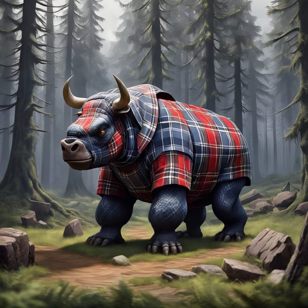 A large fierce plaid giftamagafter that surprisingly has not...