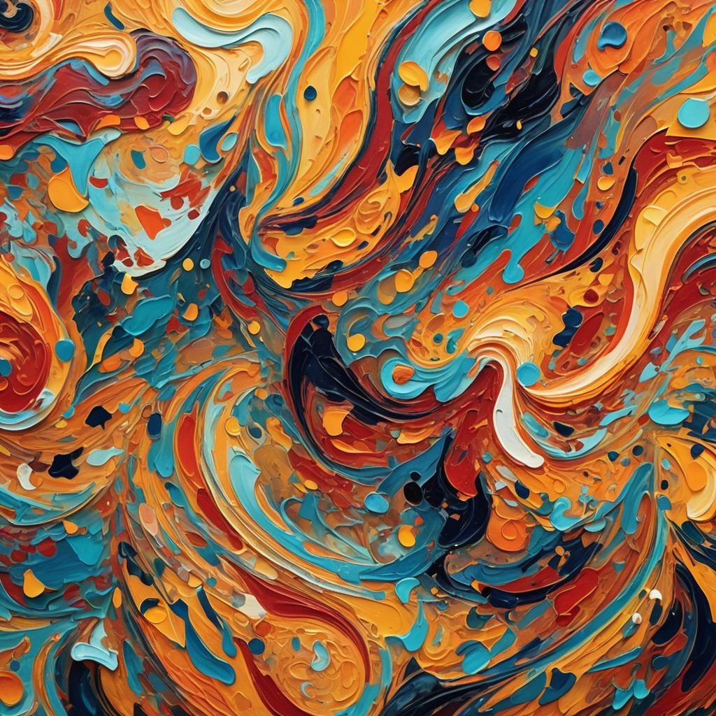 Post-Impressionist Swirling Patterns with Impasto Texture