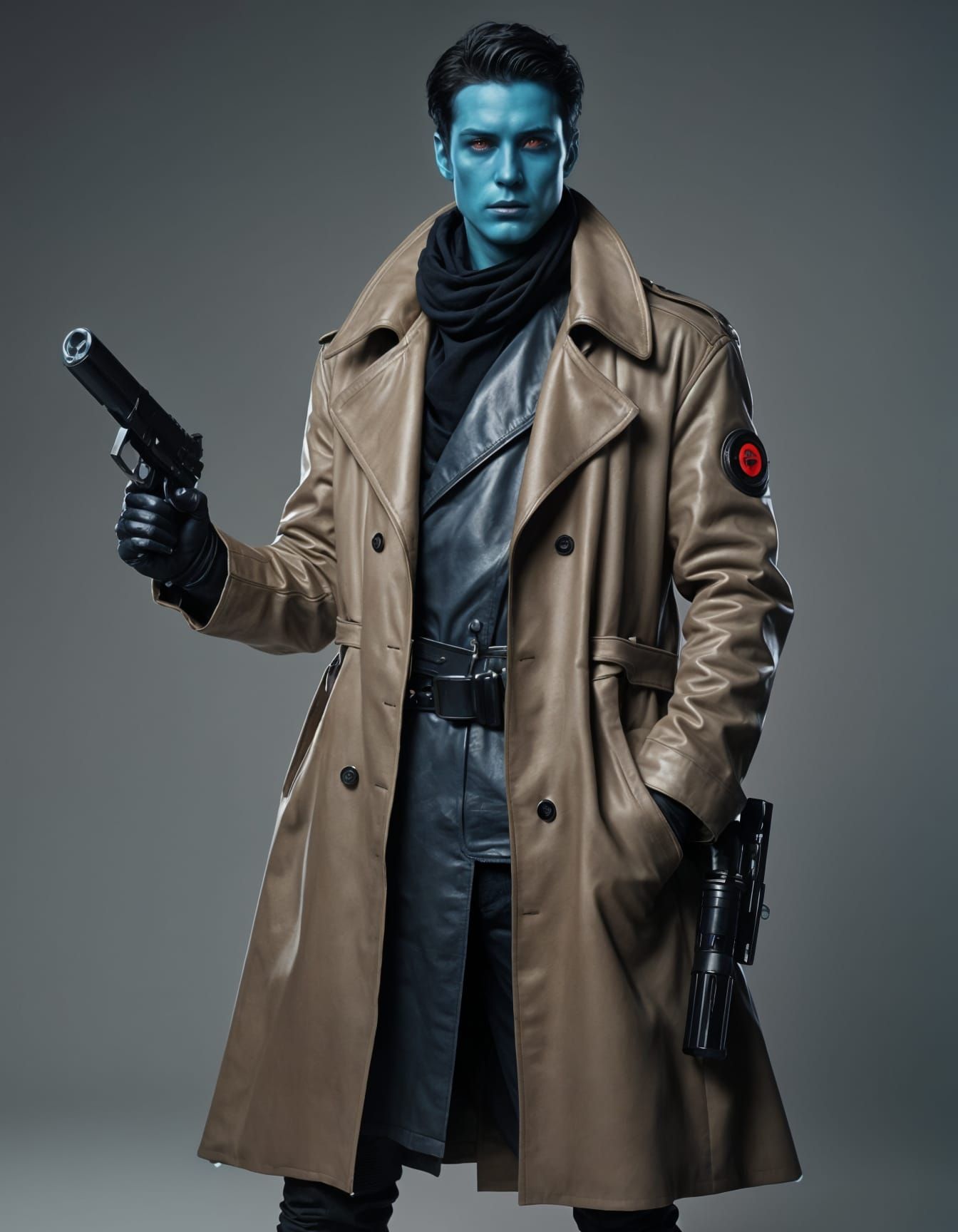 Sci-Fi Chiss Thief Pilot in Star Wars Spaceport