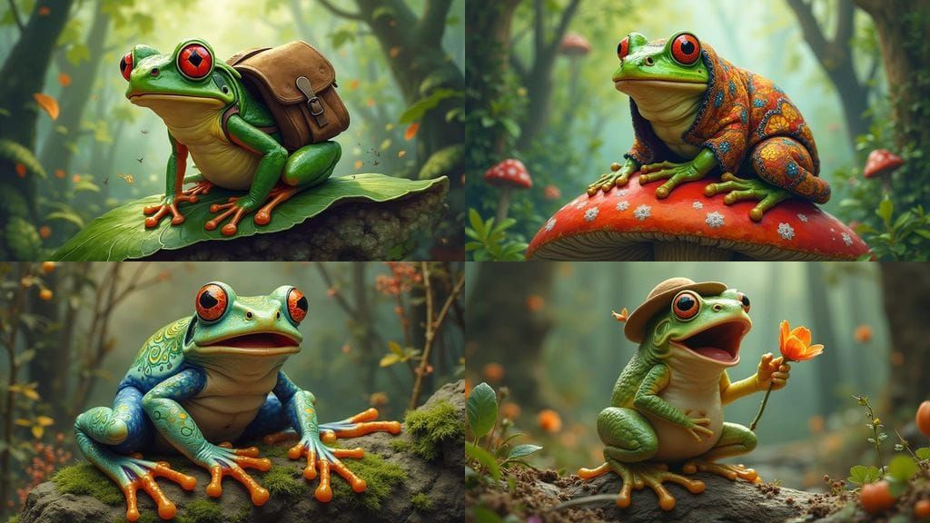 Surreal Frog in Rassouli Style