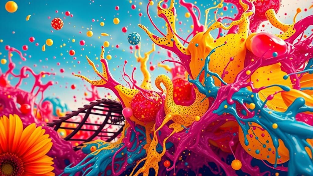 Neo-Verdadist Hyperrealistic Summer Scene in Whimsical Kinet...