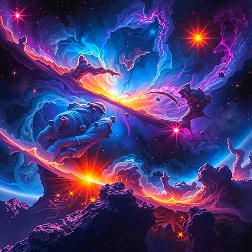 Cosmic Birth in Vibrant Nebula Colors