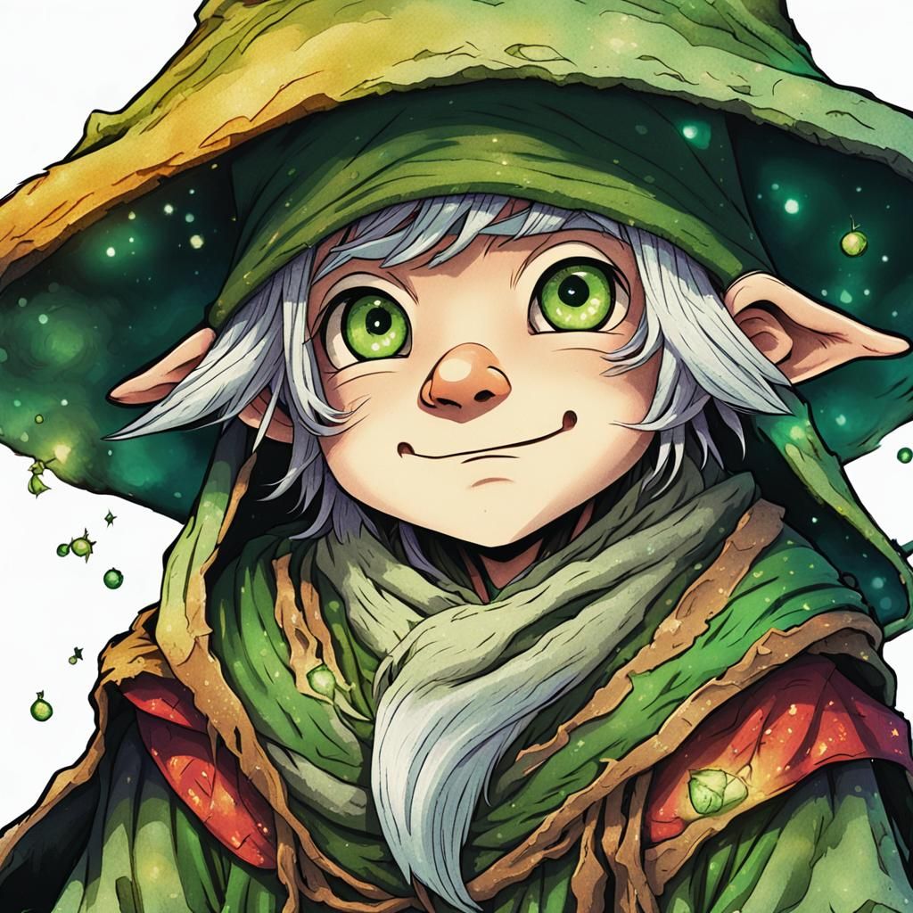 Anime Gnome in Studio Trigger Style