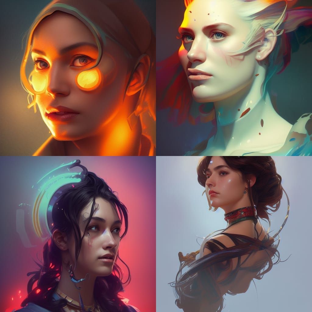 Detailed Portrait of Bell Molotov in Hyperrealistic Style
