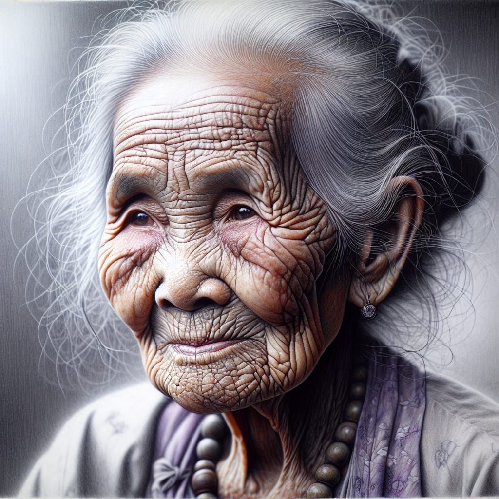 Traces of life - Portrait of an old lady