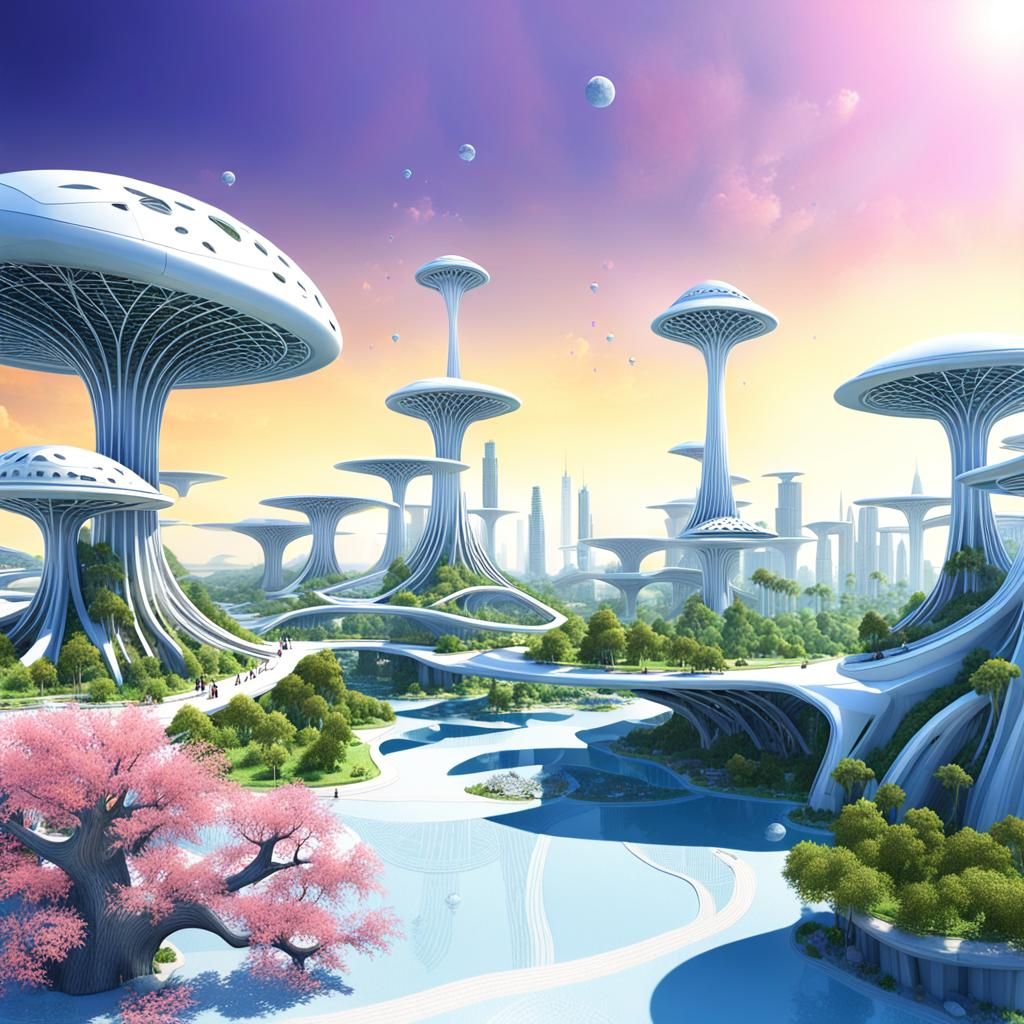 Futuristic Metropolis: Organic Architecture in the Year 3000