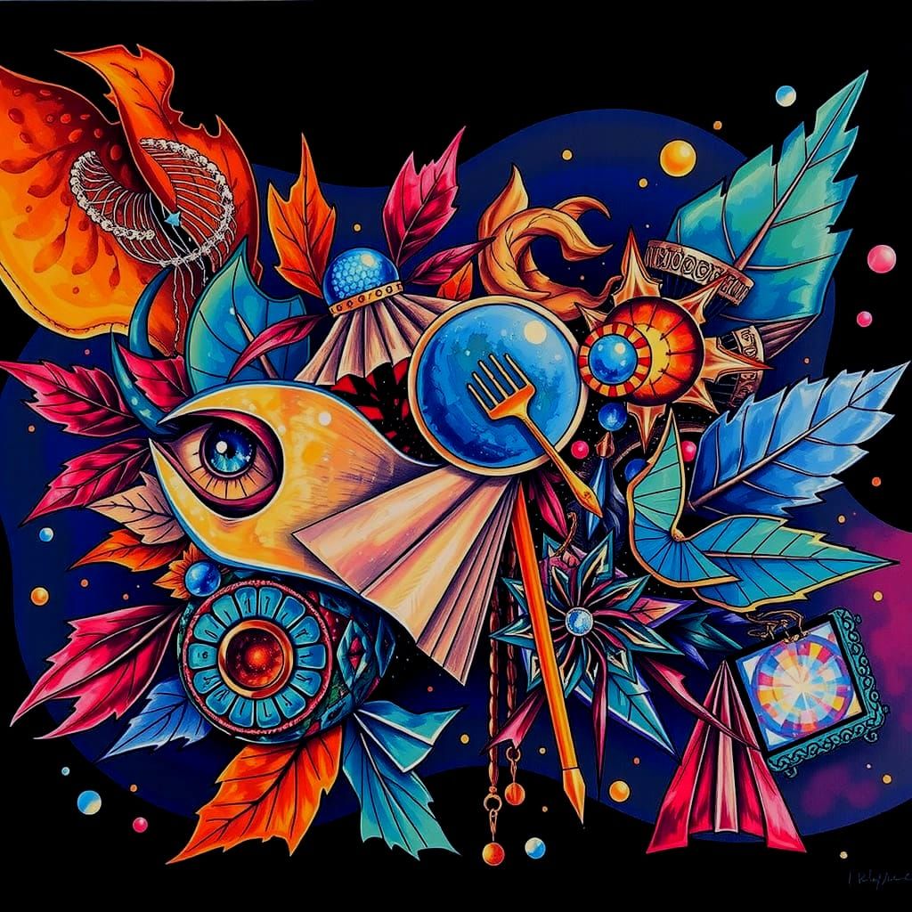 Abstract Art Radiating Positive Qualities