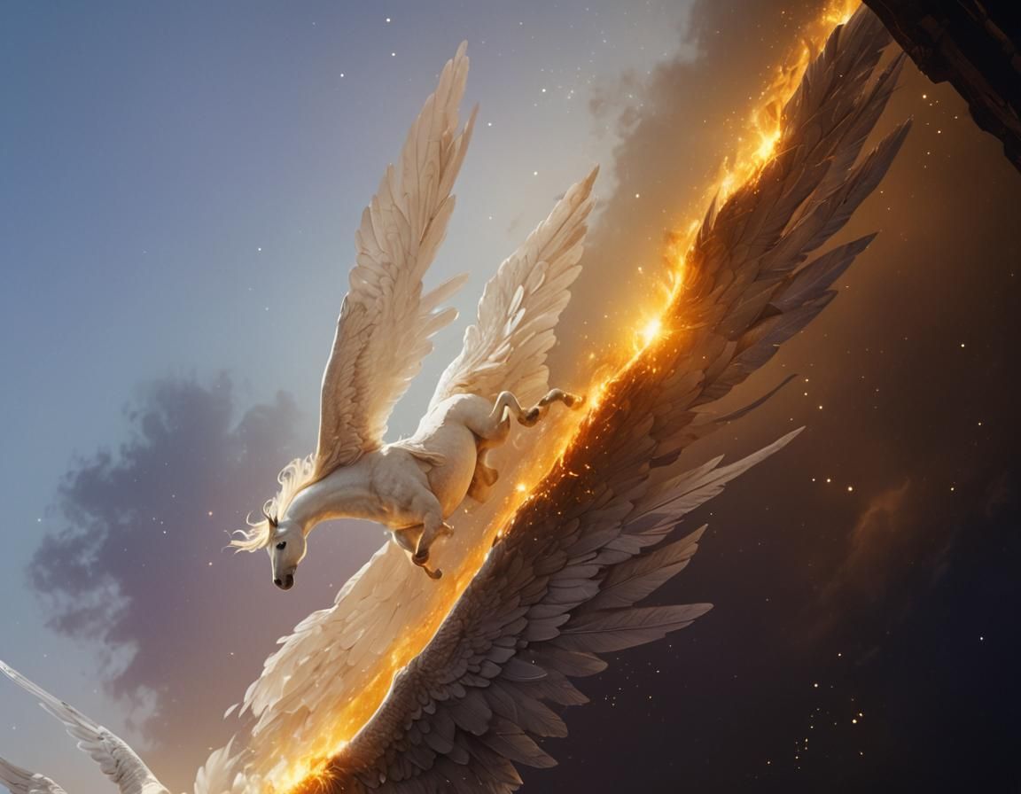 Pegasus Soaring in Starlight: Concept Art