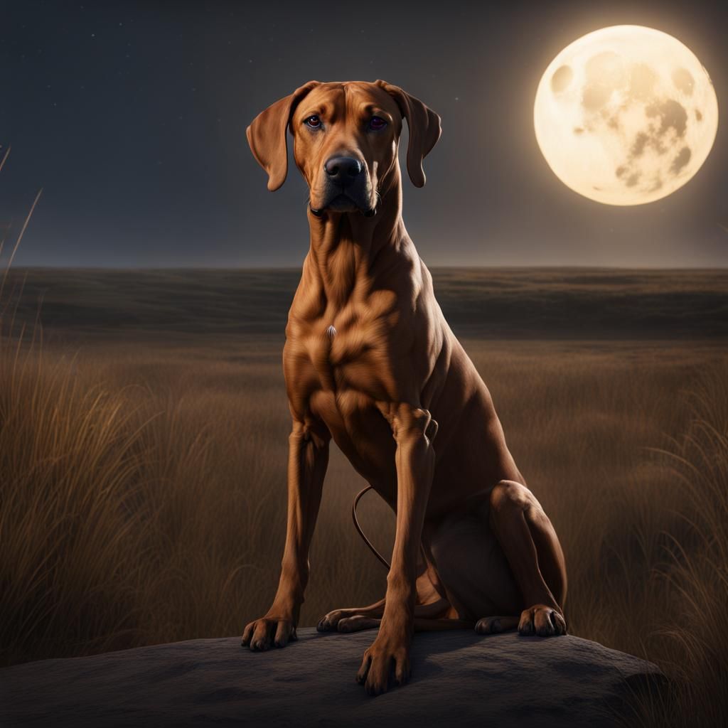 rhodesian ridgeback moonlight