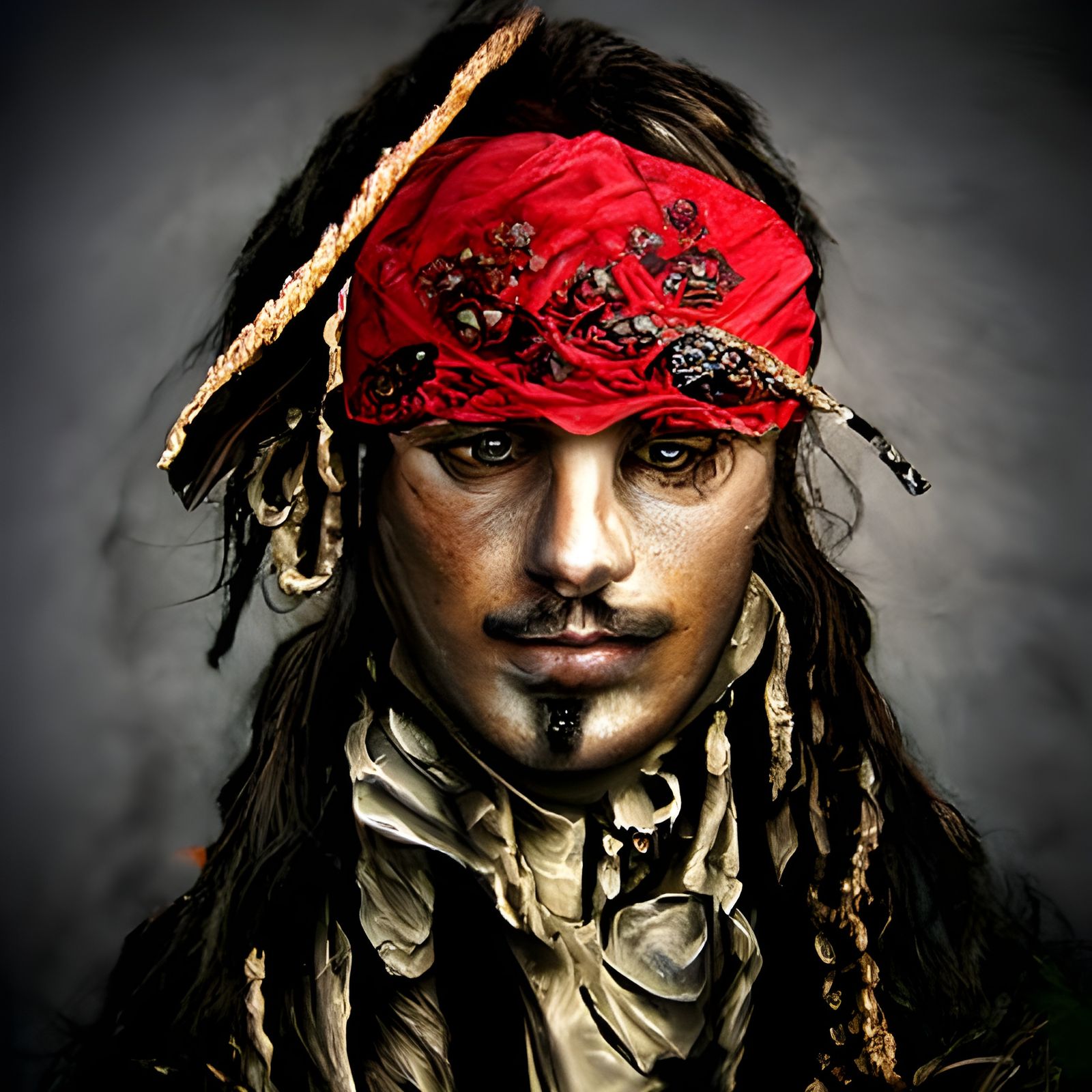 Jack Sparrow Portrait in Cel-Shaded Style