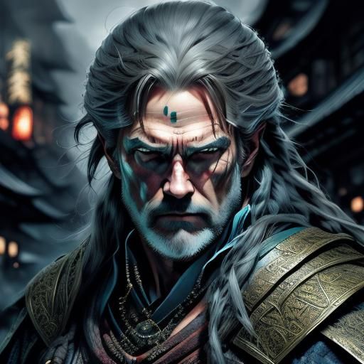 Watercolor Portrait of a Young Wizard Casting Magic