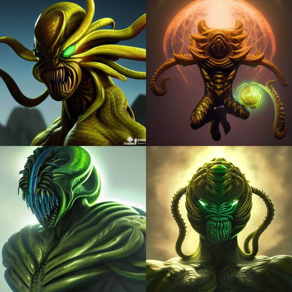 Shiva Venom Samus Aran Portrait in Biopunk Style