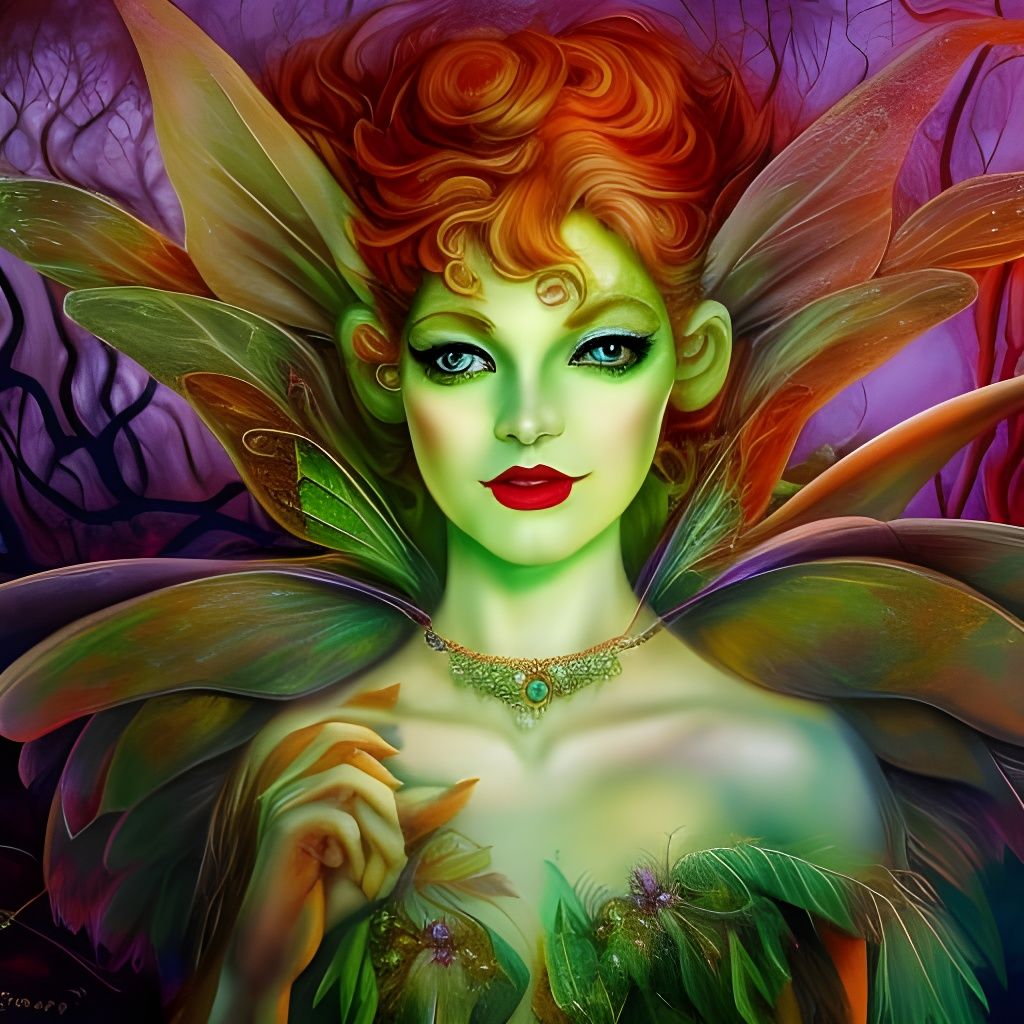 Enchanting Forest Fairy Portrait in Volumetric Lighting