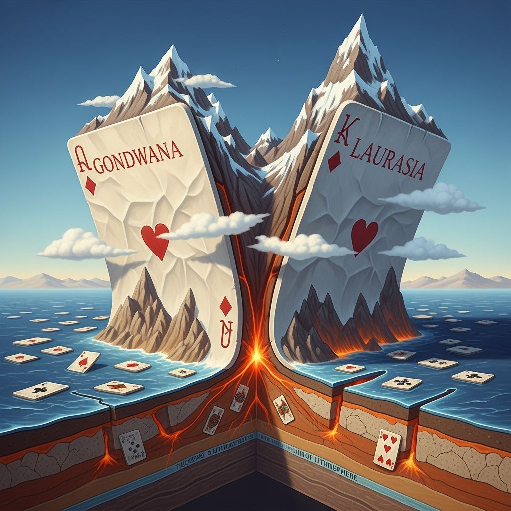 Continental Collision: Mountains Form Like Shuffled Cards