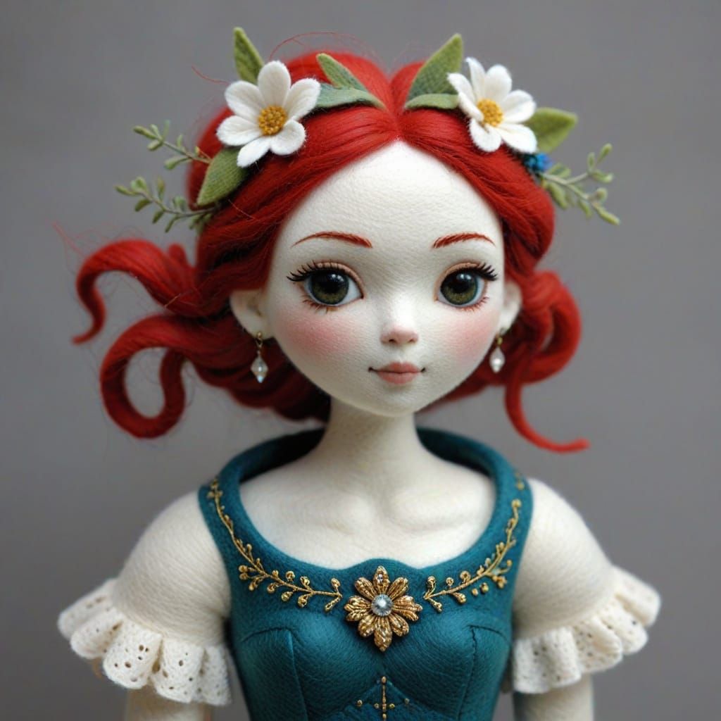 Felted Portrait of a Stunning Woman: Layered Felt Art