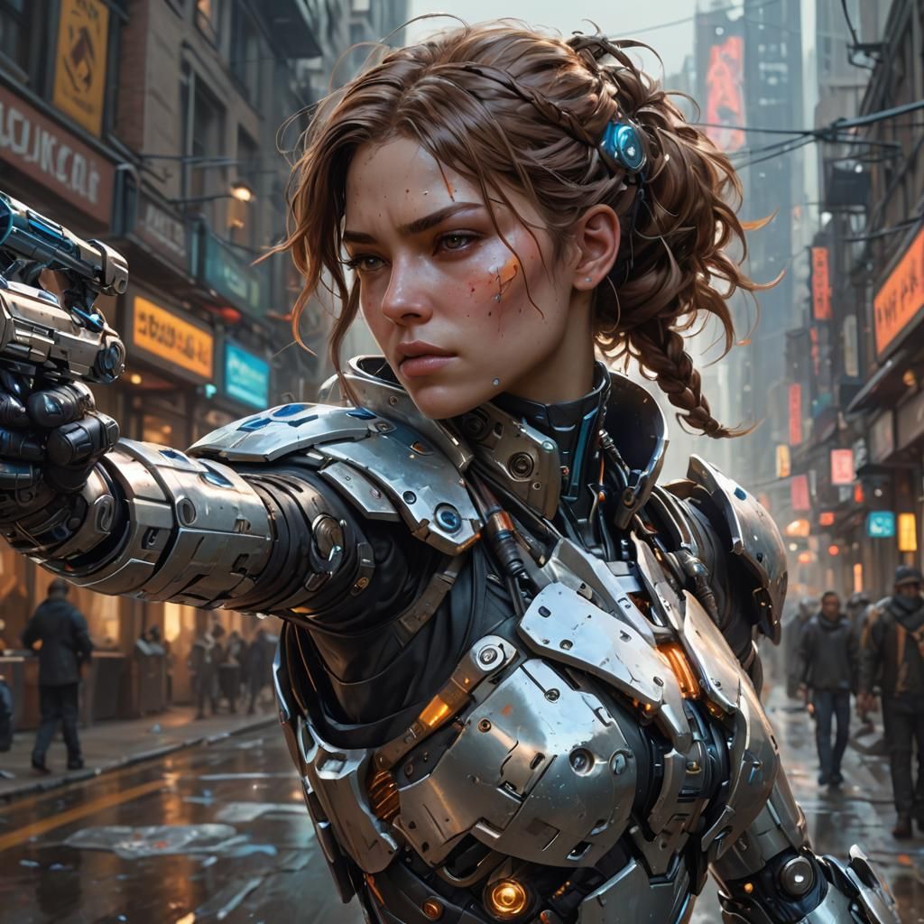 Cyborg Confrontation: Hyperdetailed Portrait in Unreal Engin...