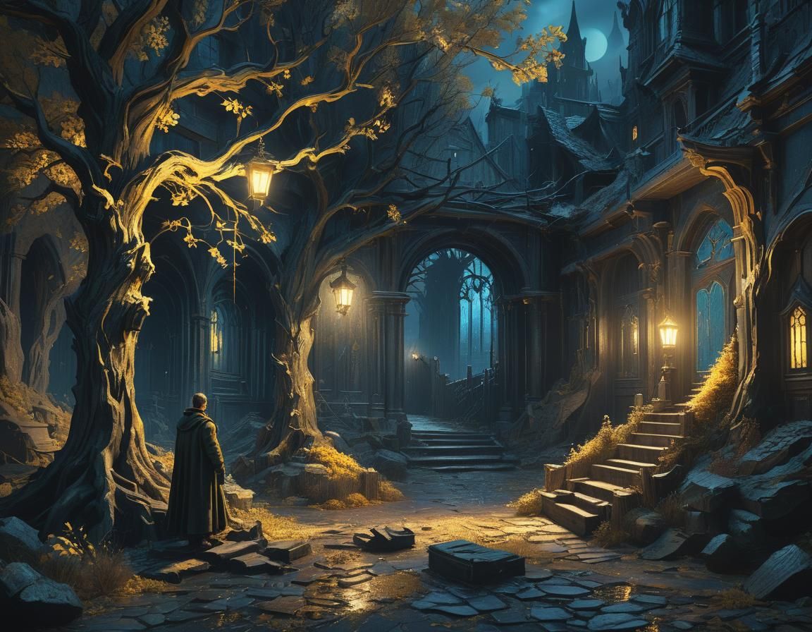 Grief Lit in Dark Fantasy Concept Art
