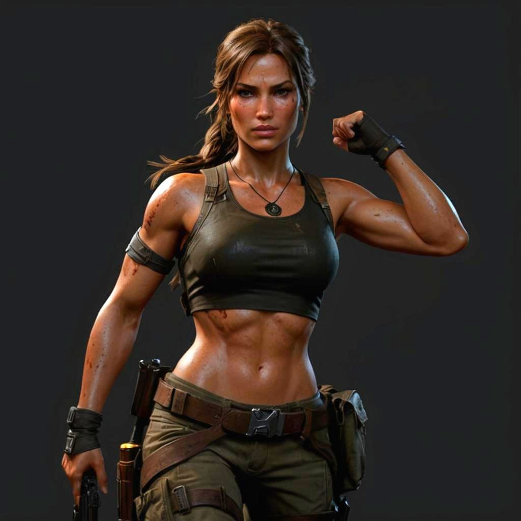 Lara Croft Tomb Raider Hyperrealistic Portrait