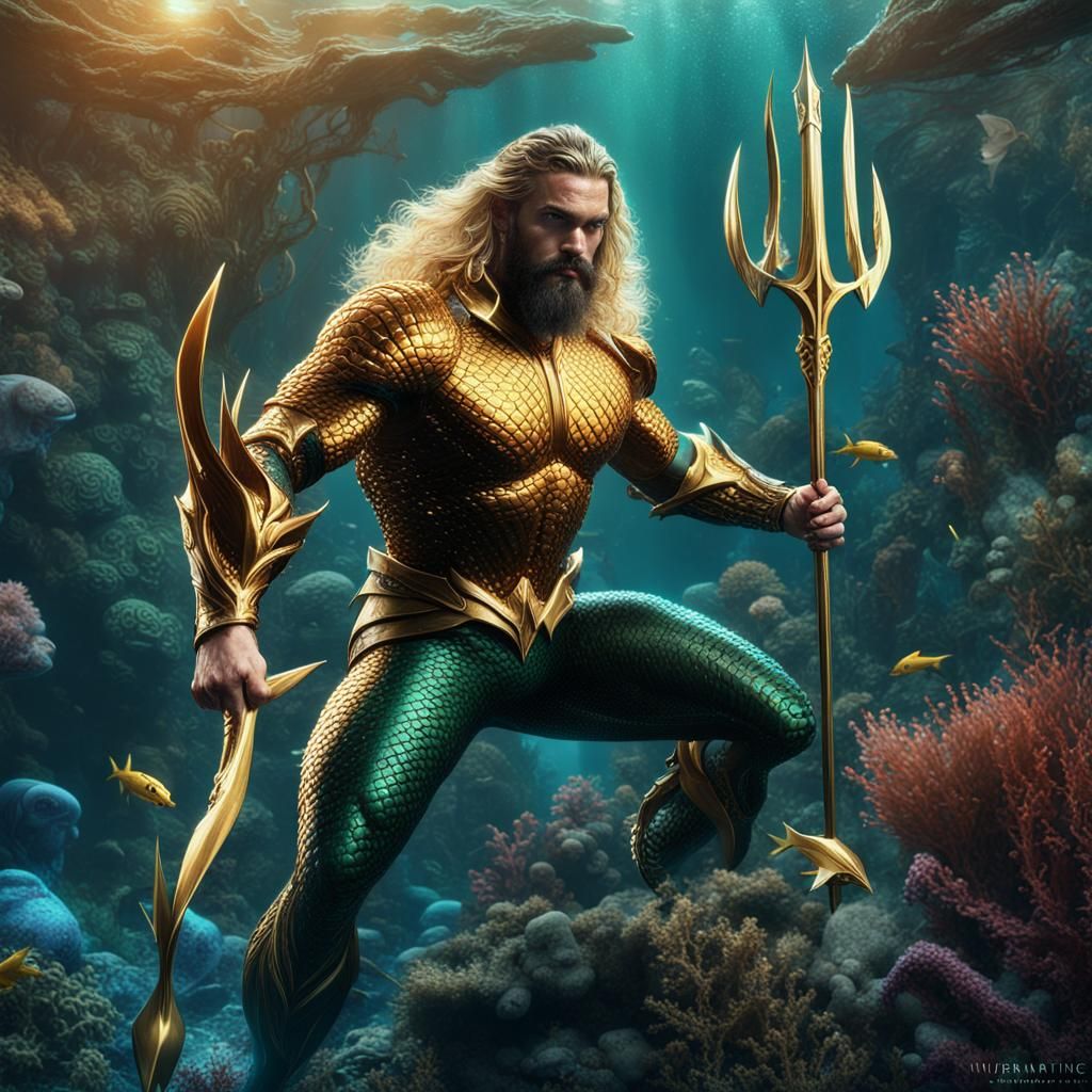 Aquaman vs Orm: Underwater Battle in Deep Color