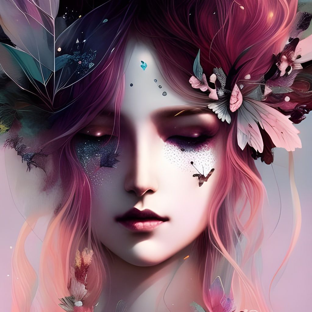 Beautiful Fairy Girl in Neo-Victorian Style