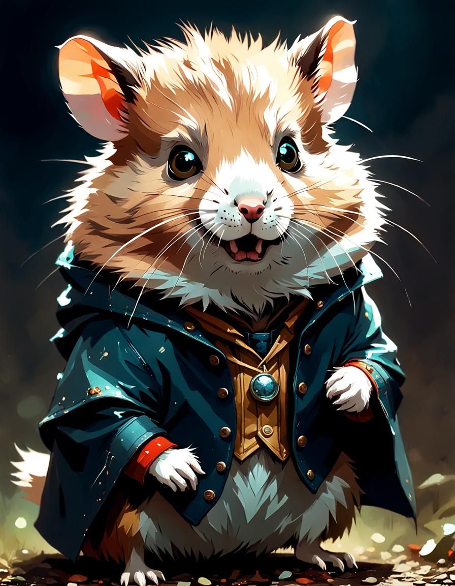Hamster Werewolf Digital Painting on Artstation