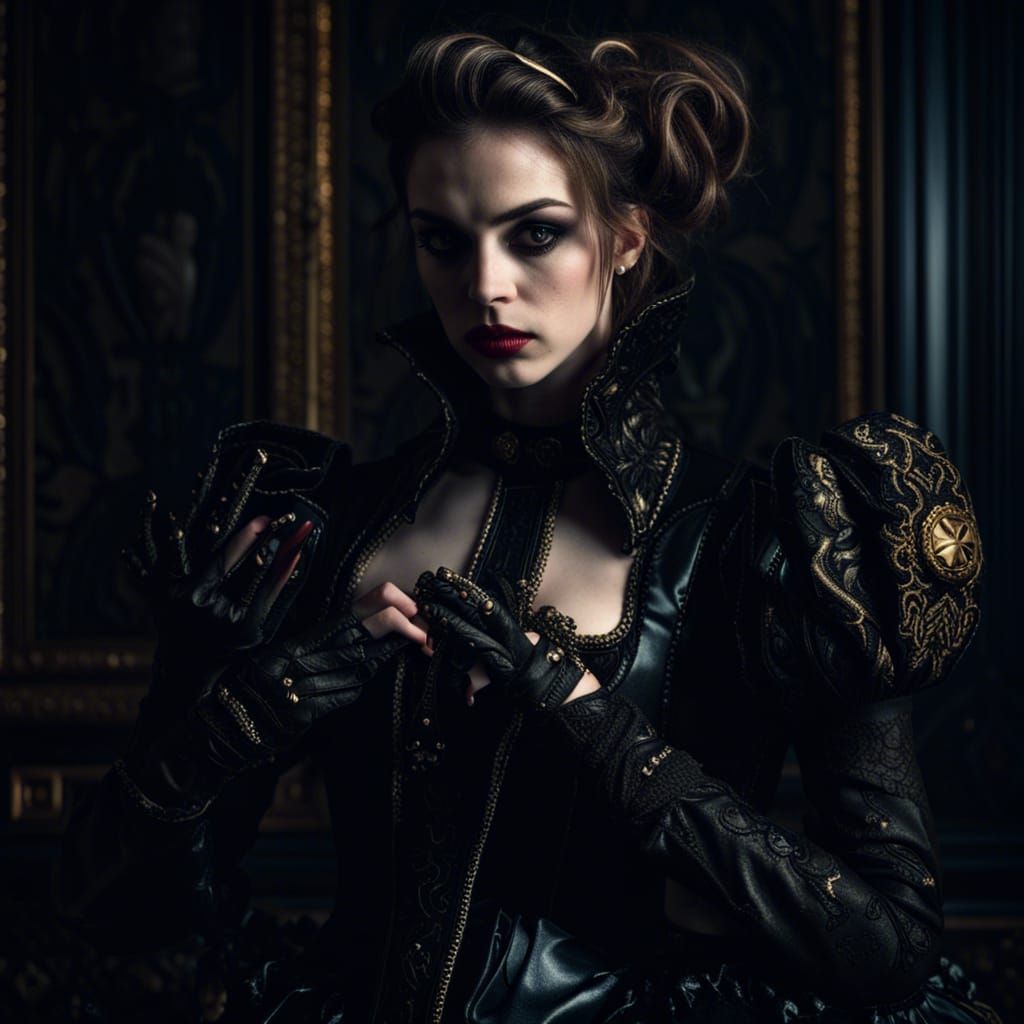 Faith as Baroque Goth in Photographic Realism