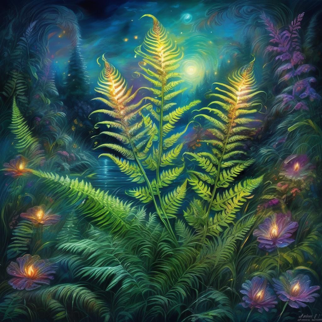 Fern Flower on Ivan Kupala Night, Fantastic Realism