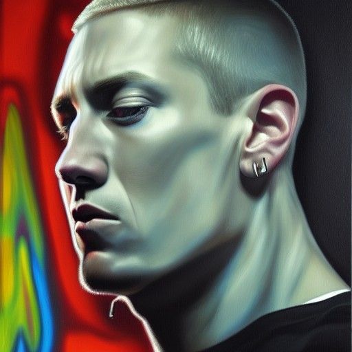 Eminem Portrait as Oil Painting by James Gurney