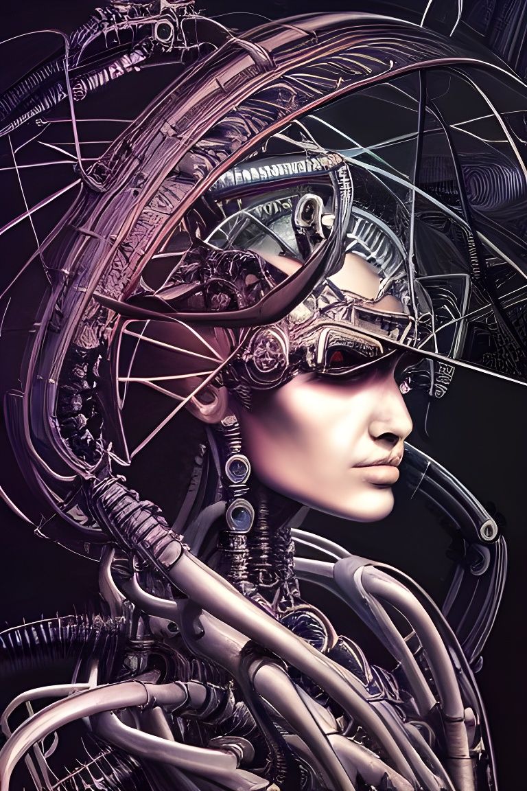 Biomechanical Goddess in Artgerm Style