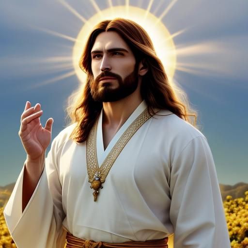 Jesus Christ in Divine Light and Holy Setting