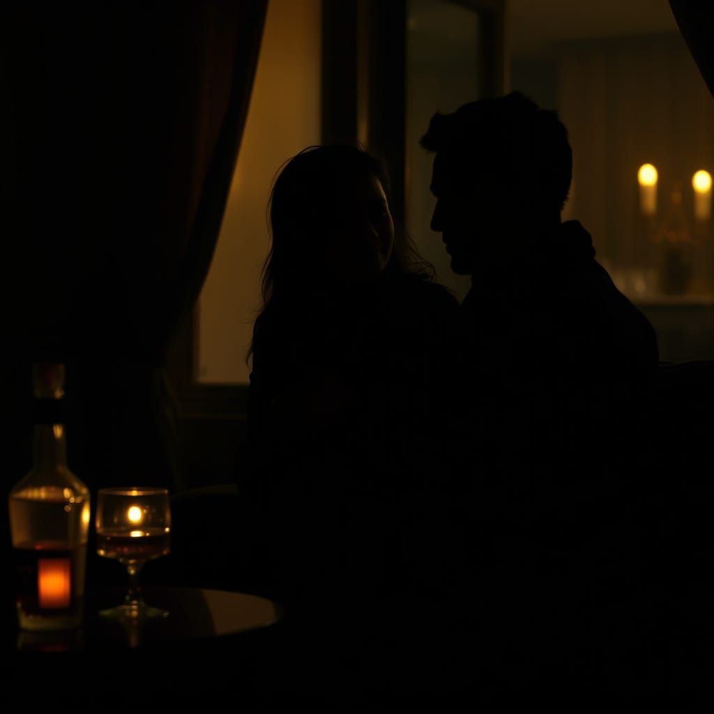 Intimate Evening Conversation in Moody Light