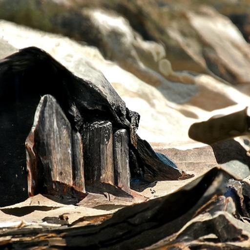 Obsidian Pyramid in Desert Landscape, Matte Painting