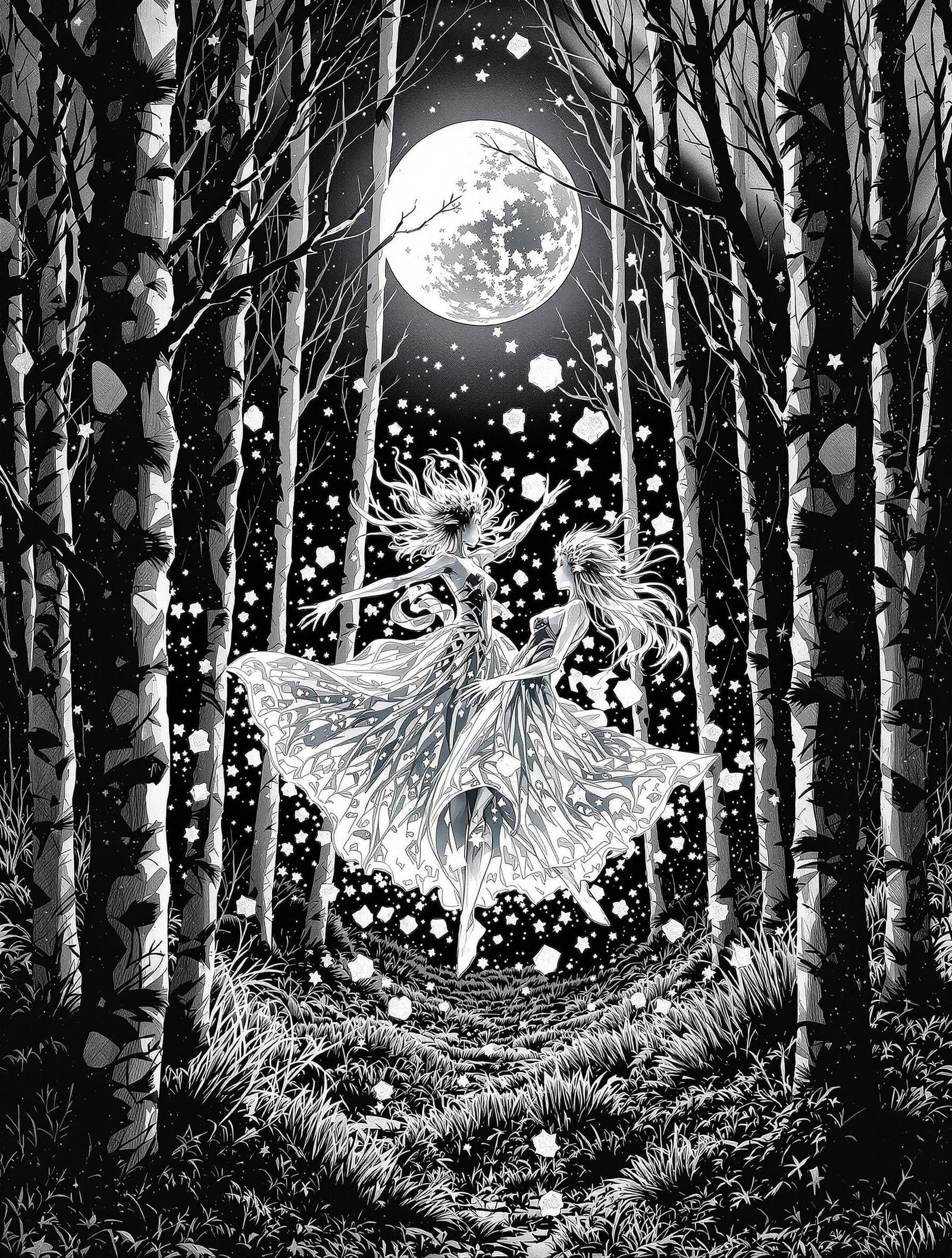 Moonlit Fae Dancing in Whispers of Crystal