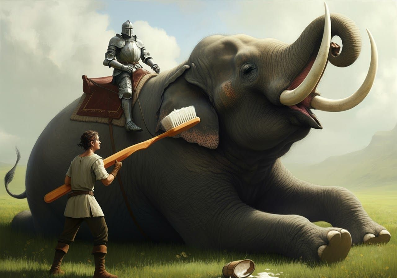 A Knight Must Only Ride an Elephant with Clean Tusks