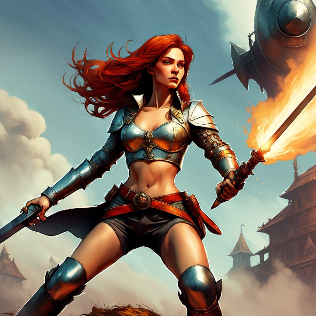 Epic Dark Fantasy Battle in a Haunted Woodland