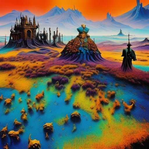 Surreal Dreamscape with Melting Clocks in Dali Style