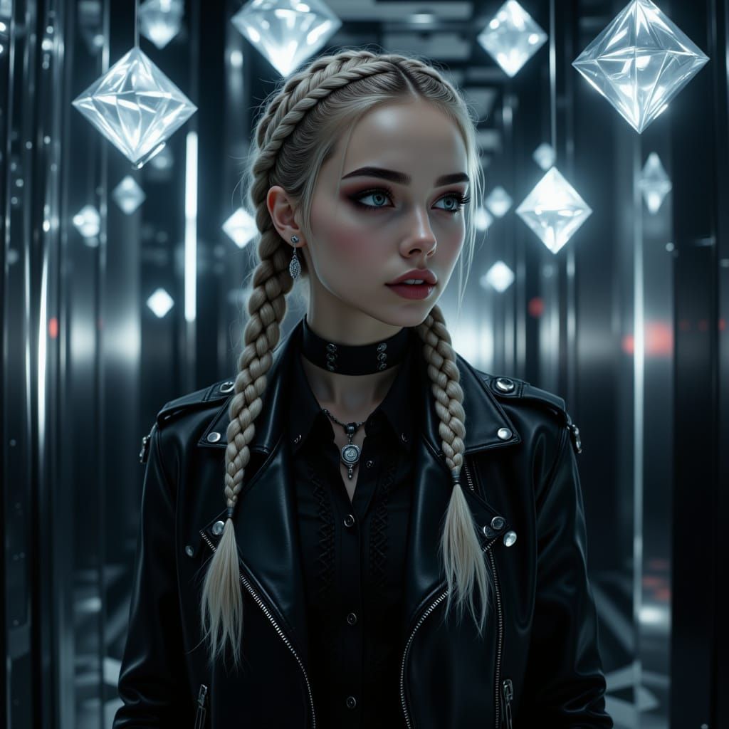 Moody Portrait of a Young Woman in Gothic Attire