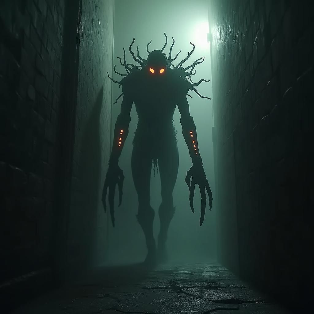 Grotesque Nightmare Weaver in Dark Fantasy Style