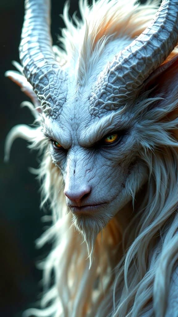 Hyperrealistic Portrait of a Mythical Dragon